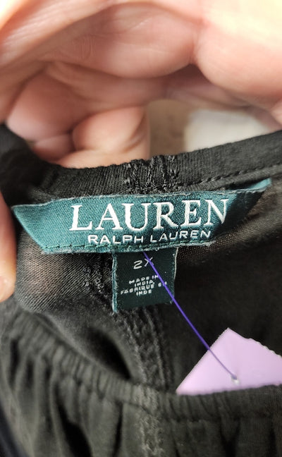 Lauren by Ralph Lauren Women's Size 2X Black 3/4 Sleeve Top