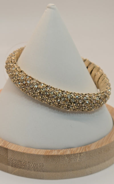 Gold Rhinestone Stretch Bracelet