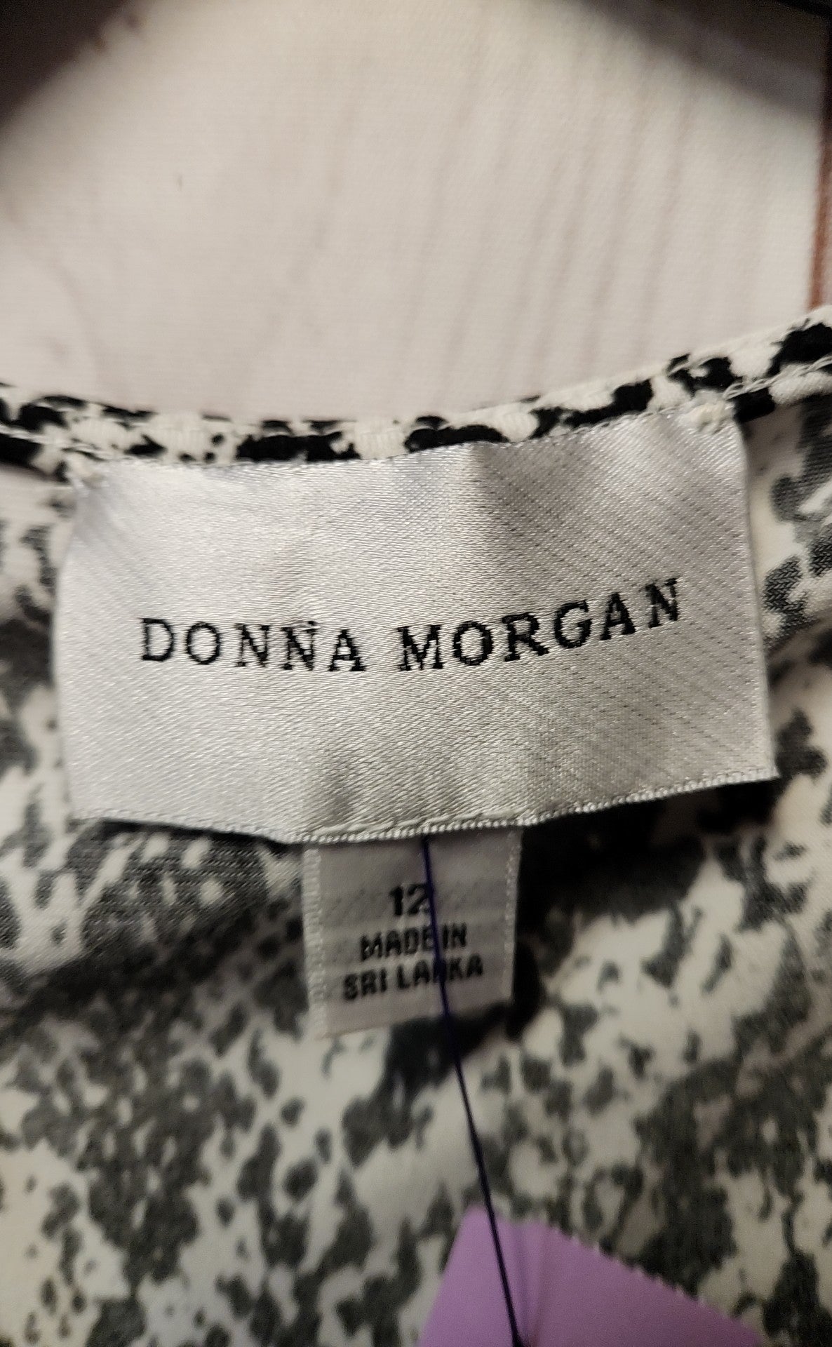 Donna Morgan Women's Size 12 Black & White Dress