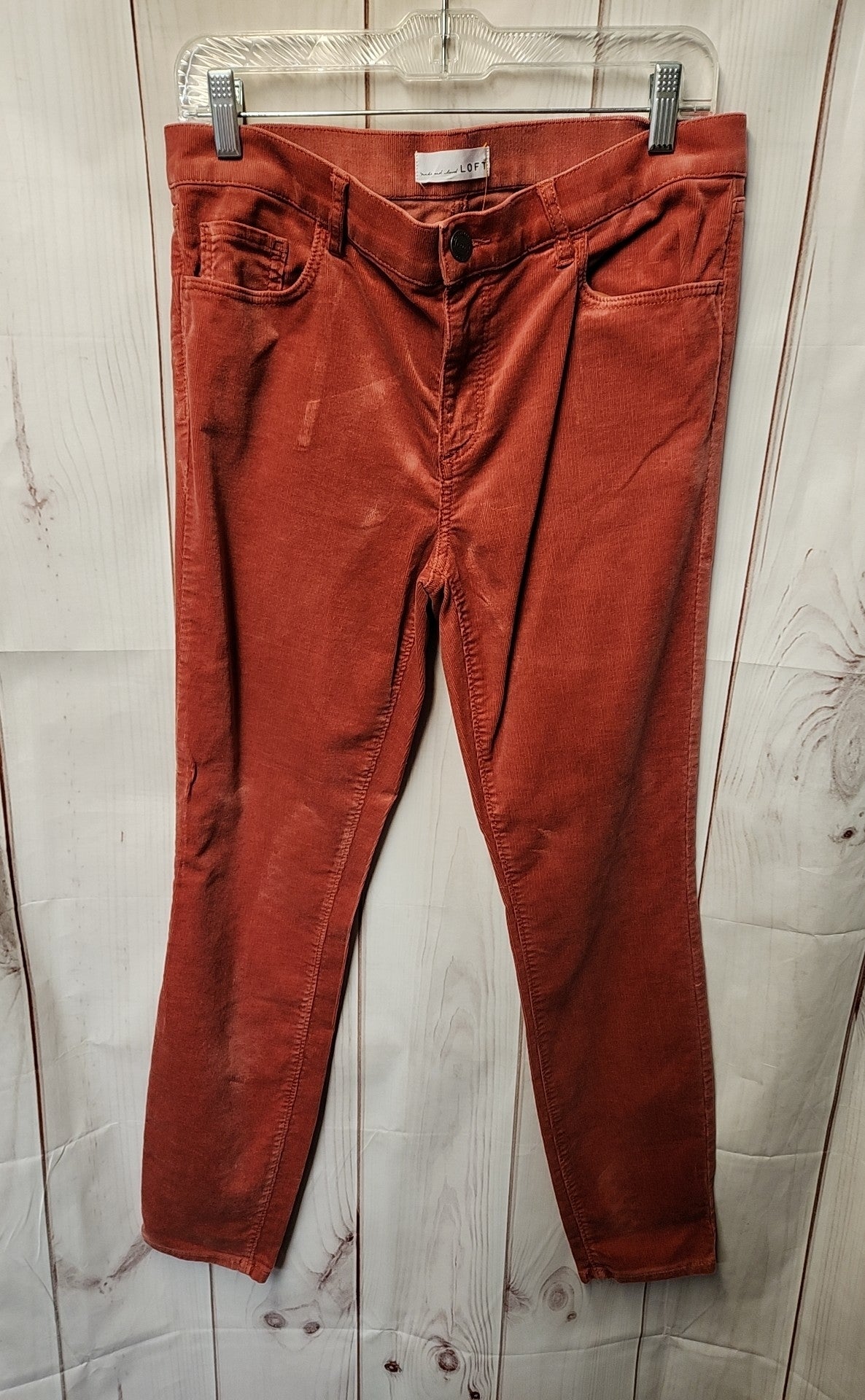 Loft Women's Size 29 (7-8) Red Corduroy Pants Modern Skinny