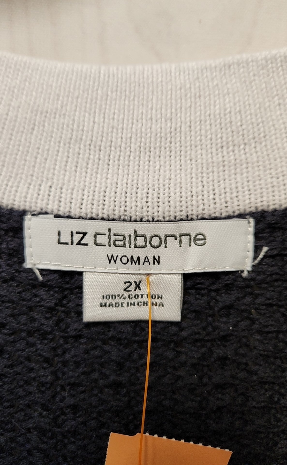 Liz Claiborne Women's Size 2X Navy Sweater