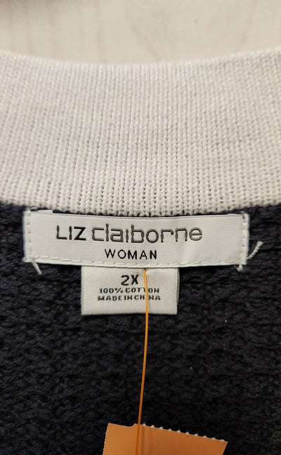 Liz Claiborne Women's Size 2X Navy Sweater