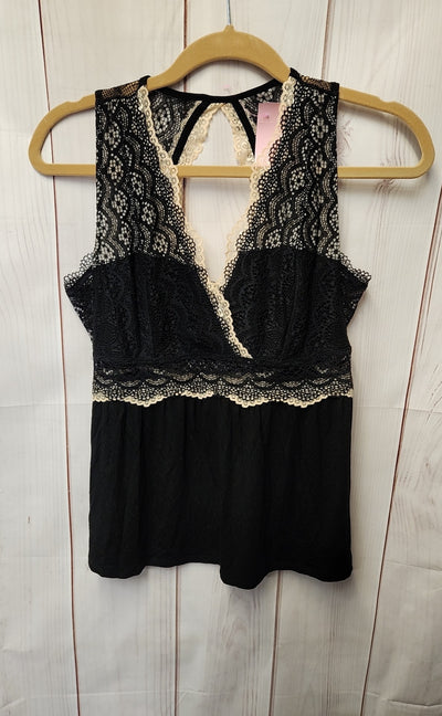 Tahari Women's Size M Black Sleeveless Top
