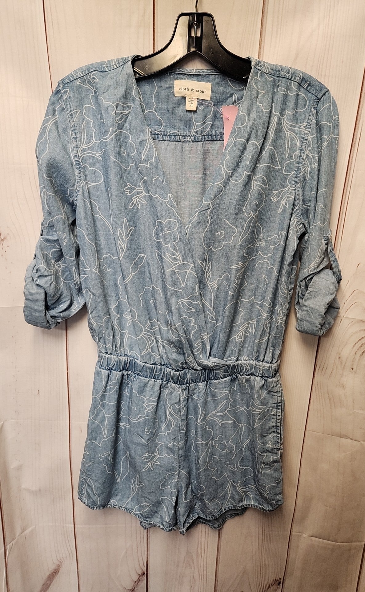 Cloth & Stone Women's Size XS Blue Floral Romper