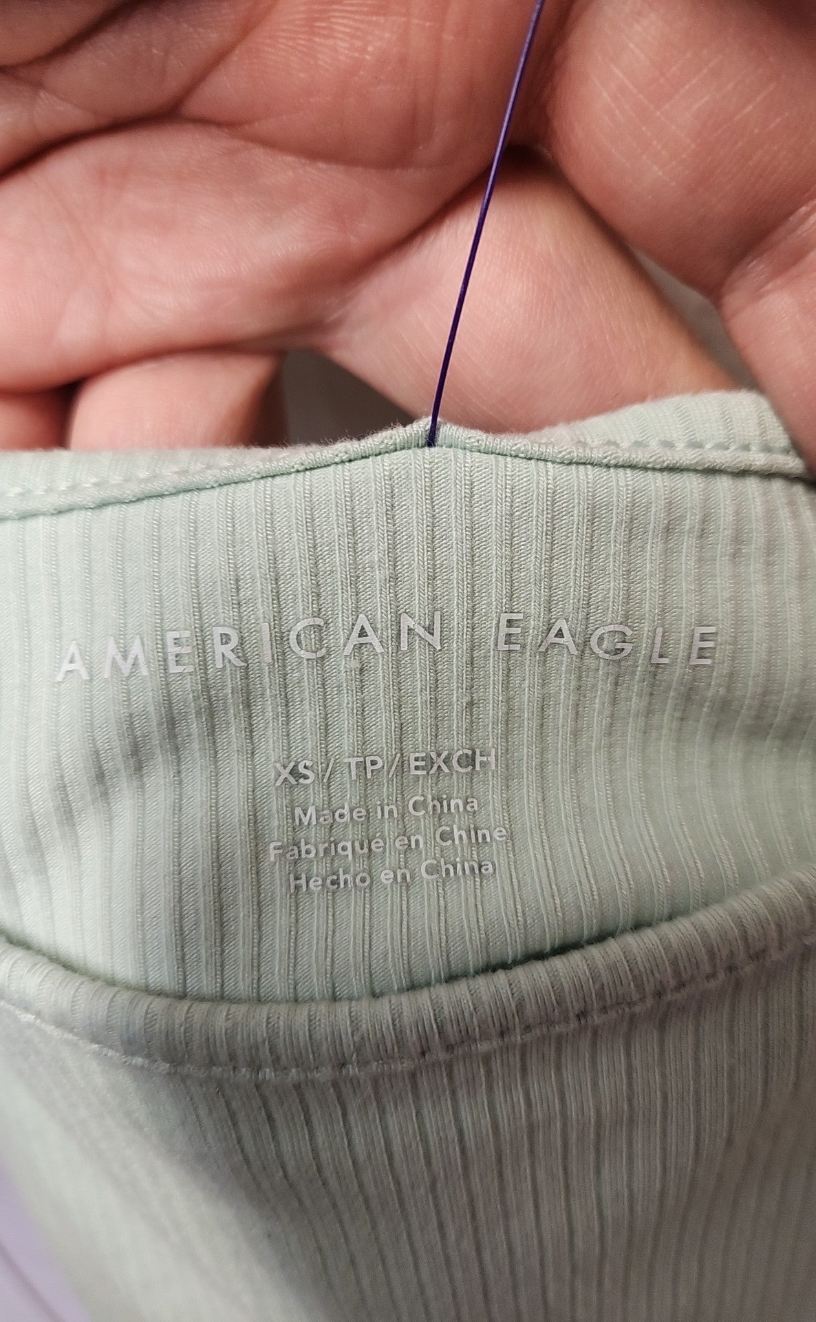 American Eagle Women's Size XS Green Sleeveless Top