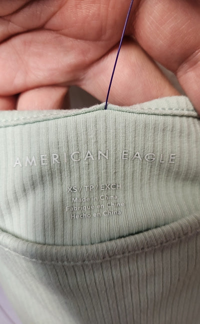 American Eagle Women's Size XS Green Sleeveless Top