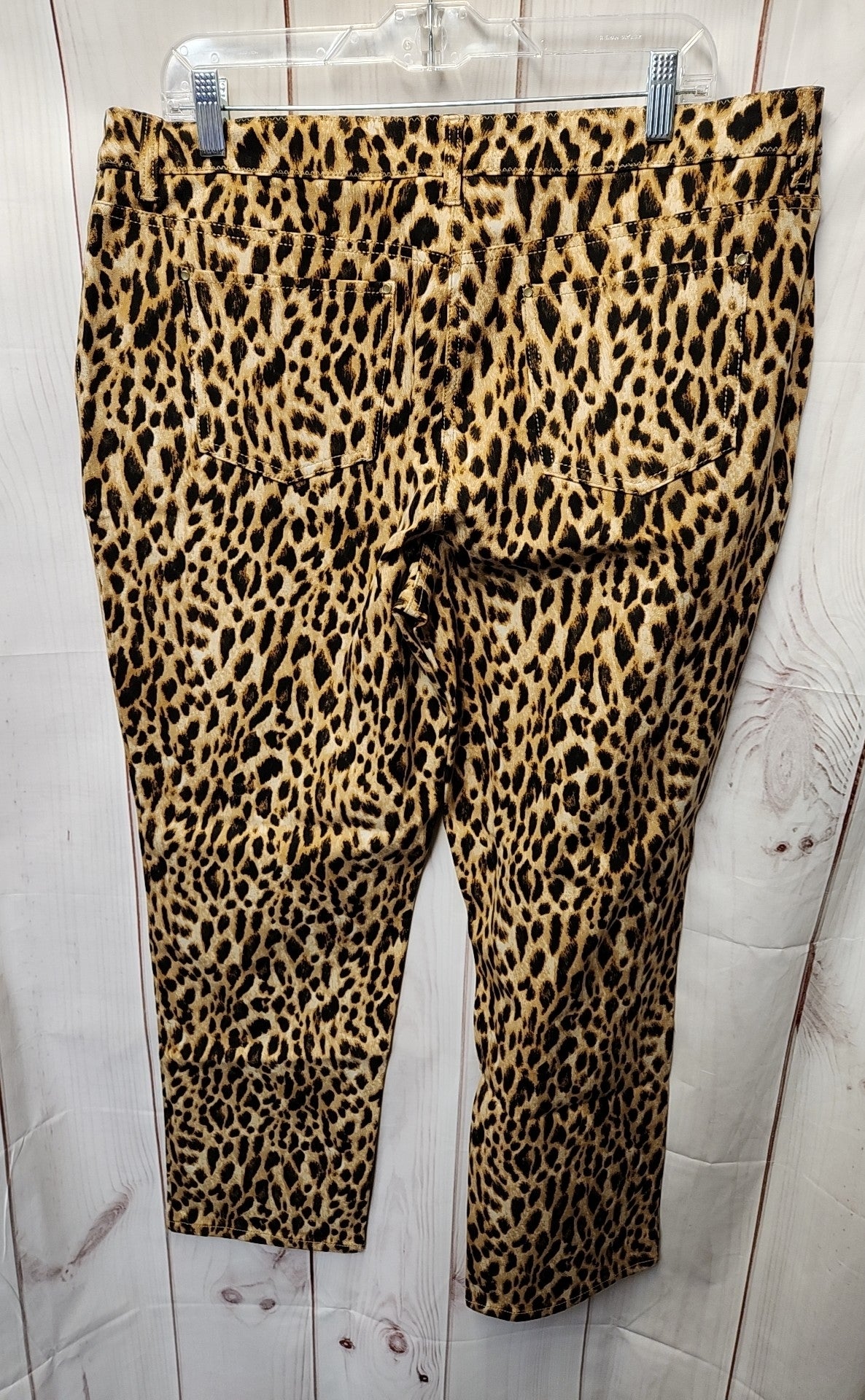 Chico's Women's Size 3 = US 16 Brown Animal Print Pants