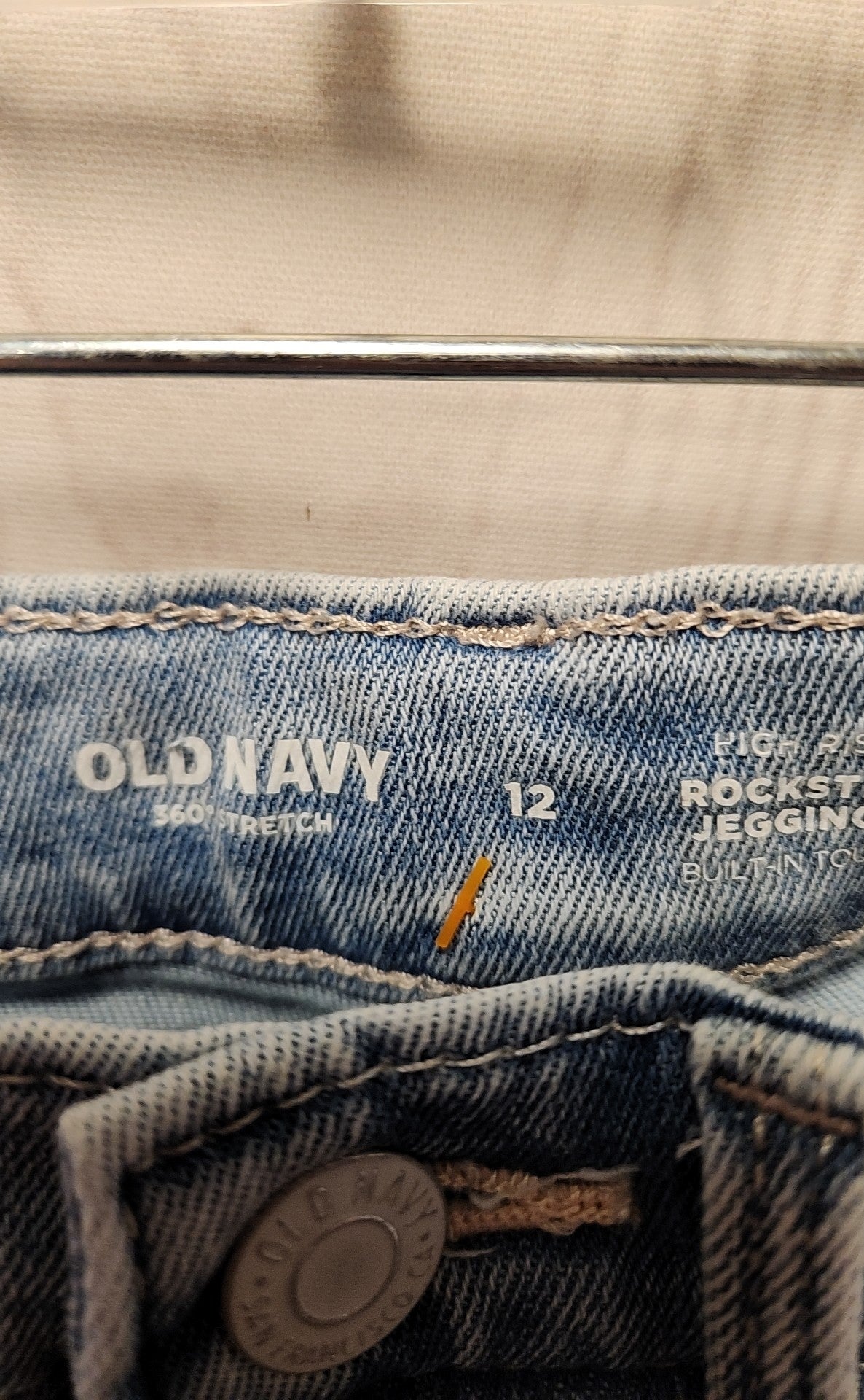 Old Navy Girl's Size 12 Blue Jeans High Rise Rockstar Jeggings