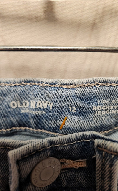 Old Navy Girl's Size 12 Blue Jeans High Rise Rockstar Jeggings