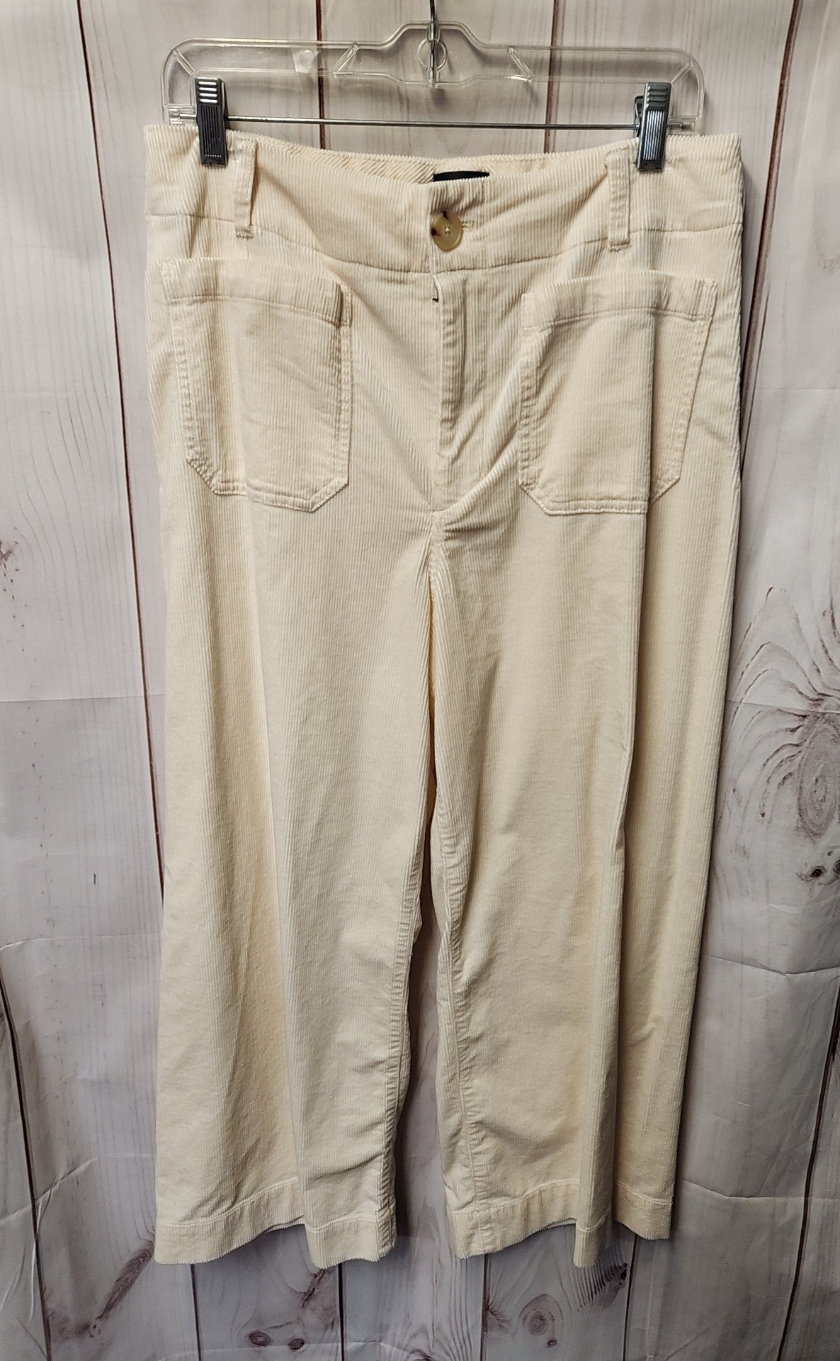 Maeve Anthropologie Women's Size 31 Petite White Corduroy Pants The Colette