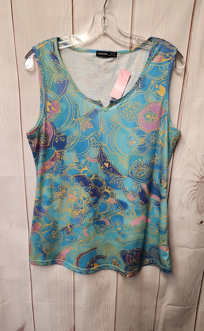 Noracora Women's Size M Blue Sleeveless Top