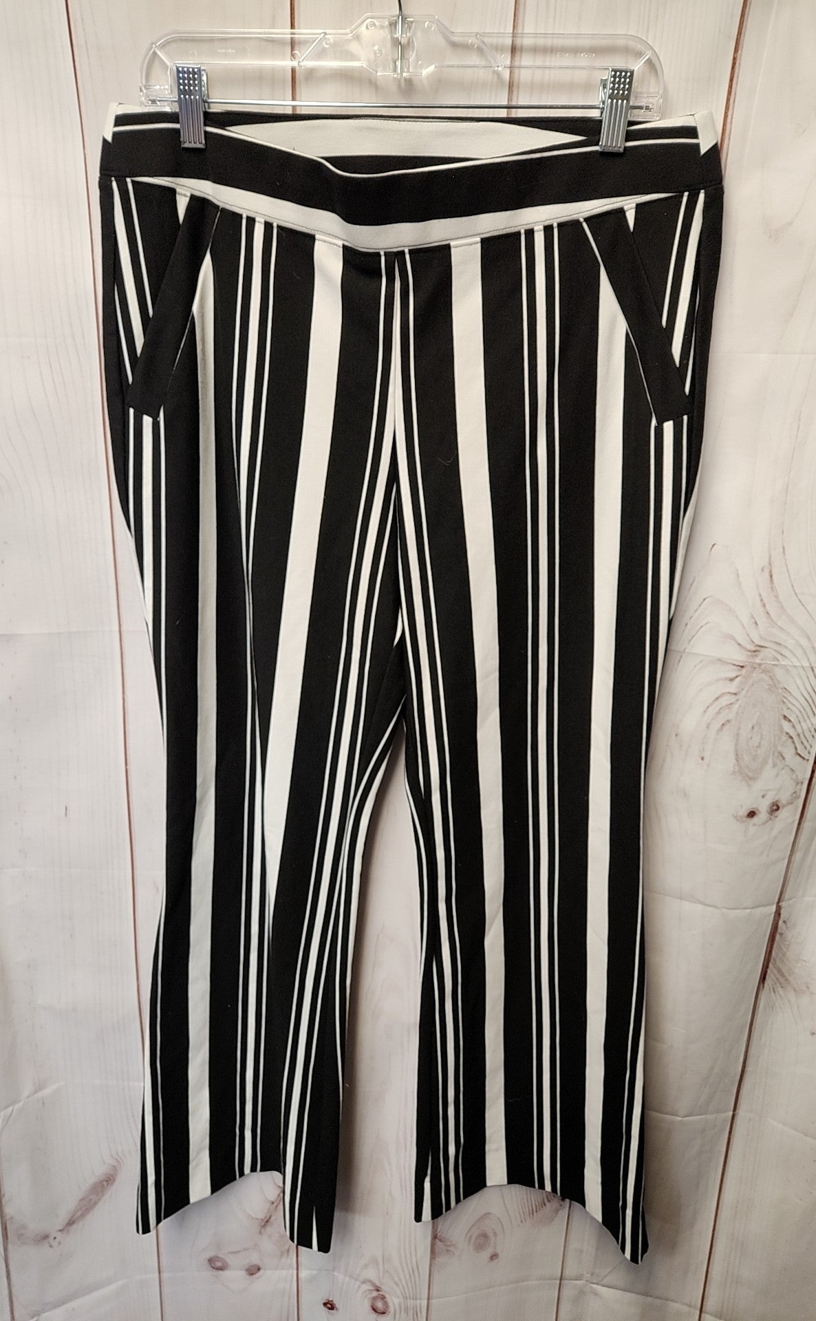 INC Women's Size 14 Petite White & Black Pants