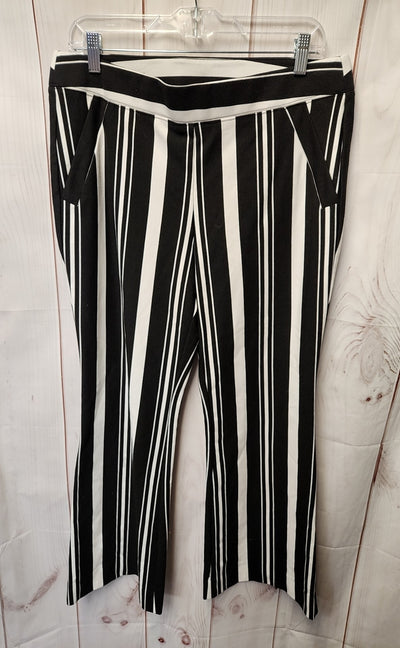 INC Women's Size 14 Petite White & Black Pants