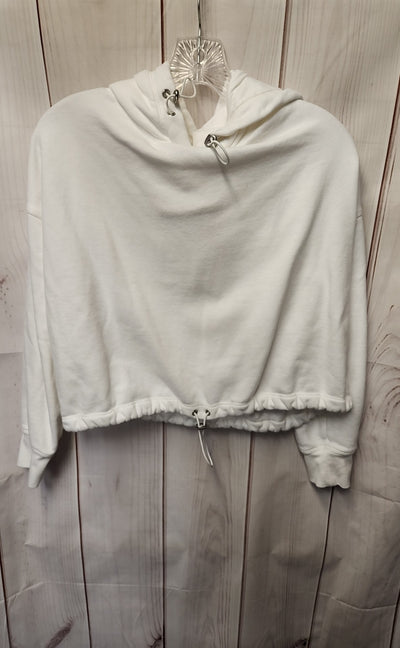 Calvin Klein Women's Size M White Hooded Sweatshirt