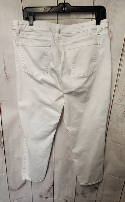 Talbots Women's Size 12 Petite White Pants Slim Ankle
