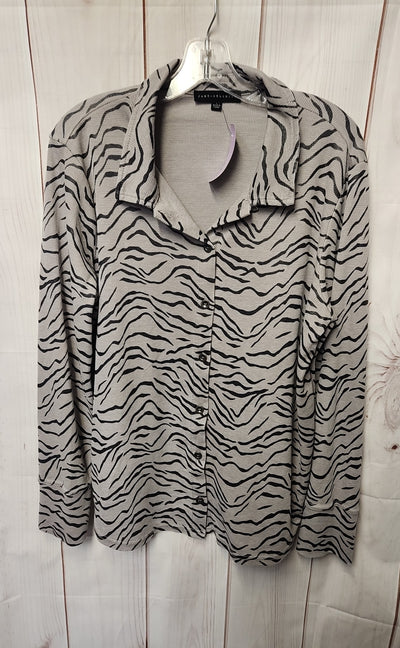 Jane & Delancey Women's Size L Gray Long Sleeve Top