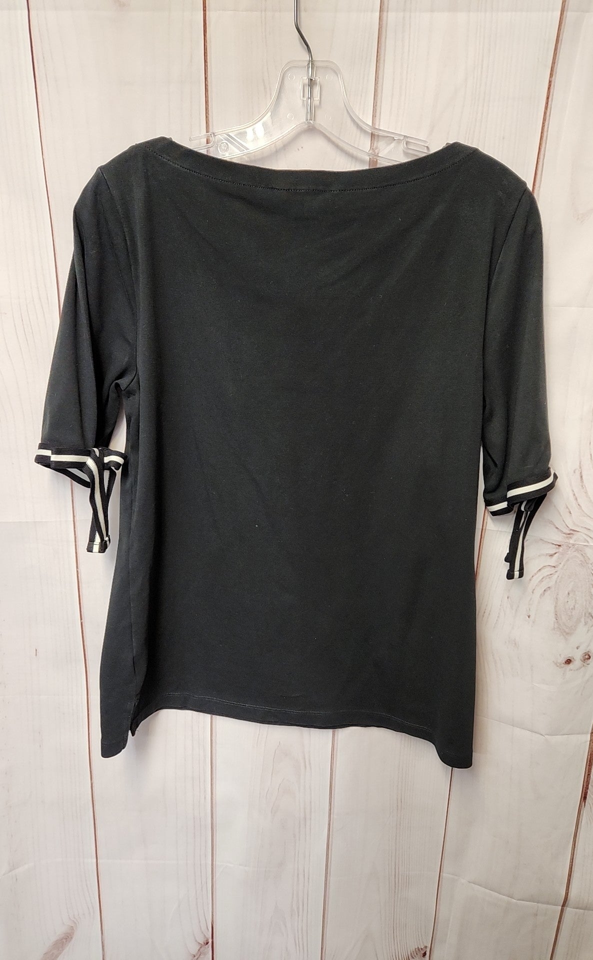 Lauren by Ralph Lauren Women's Size XL Black Short Sleeve Top