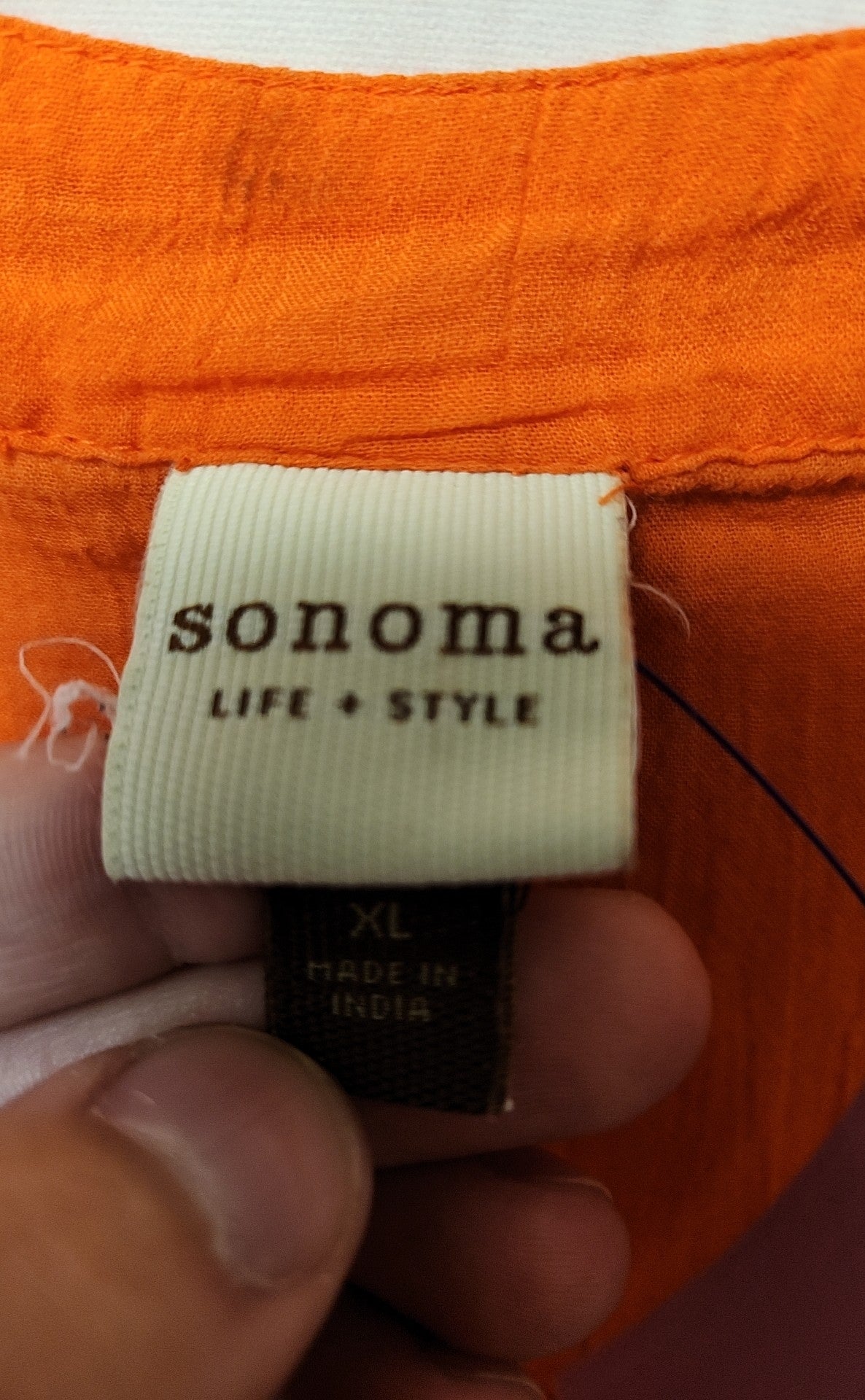 Sonoma Women's Size XL Orange Sleeveless Top