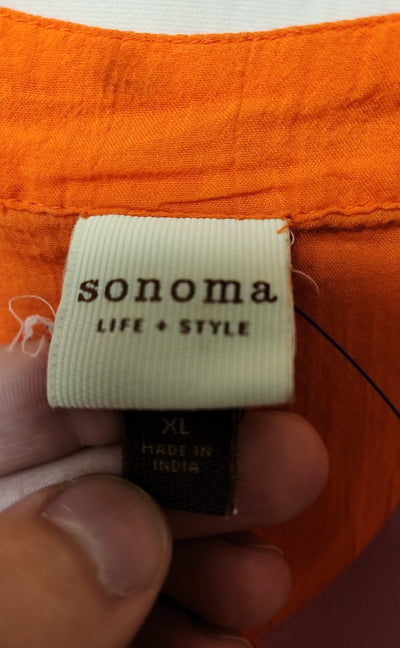 Sonoma Women's Size XL Orange Sleeveless Top
