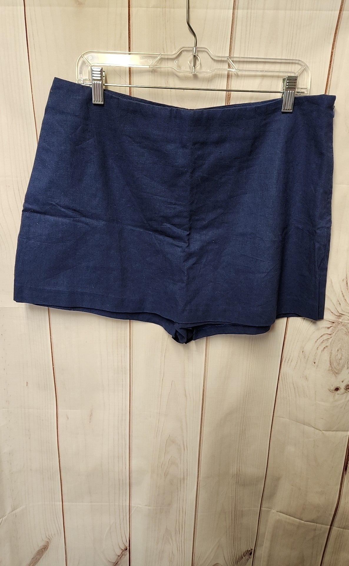 Free People Women's Size L Navy Linen Blend Skorts