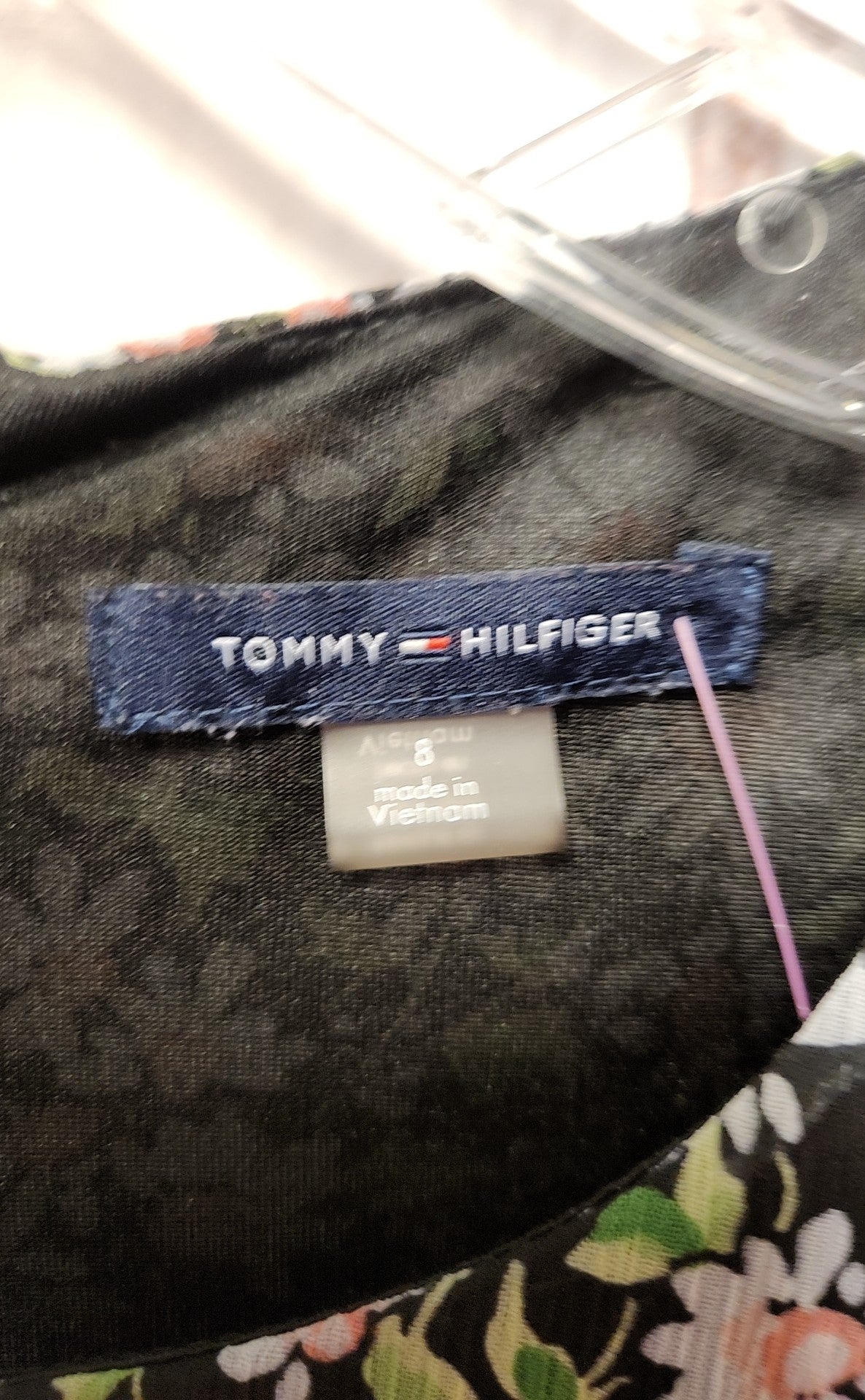 Tommy Hilfiger Women's Size 8 Black Floral Dress