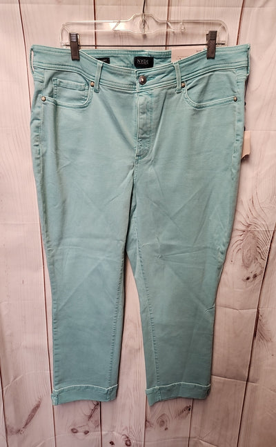 NWT NYDJ Women's Size 16 Light Blue Pants Marilyn Straight