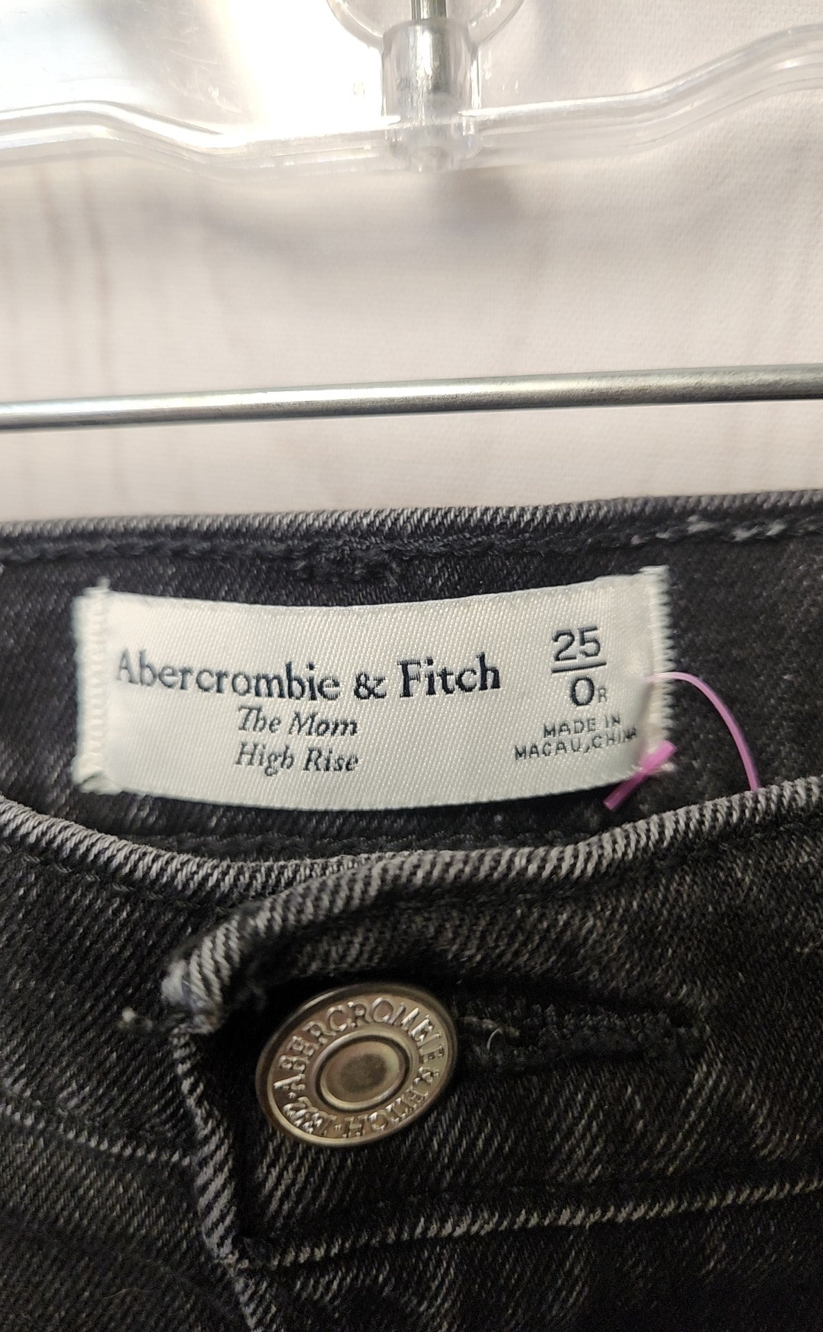 Abercrombie & Fitch Women's Size 25 (0) Black Jeans The Mom High Rise