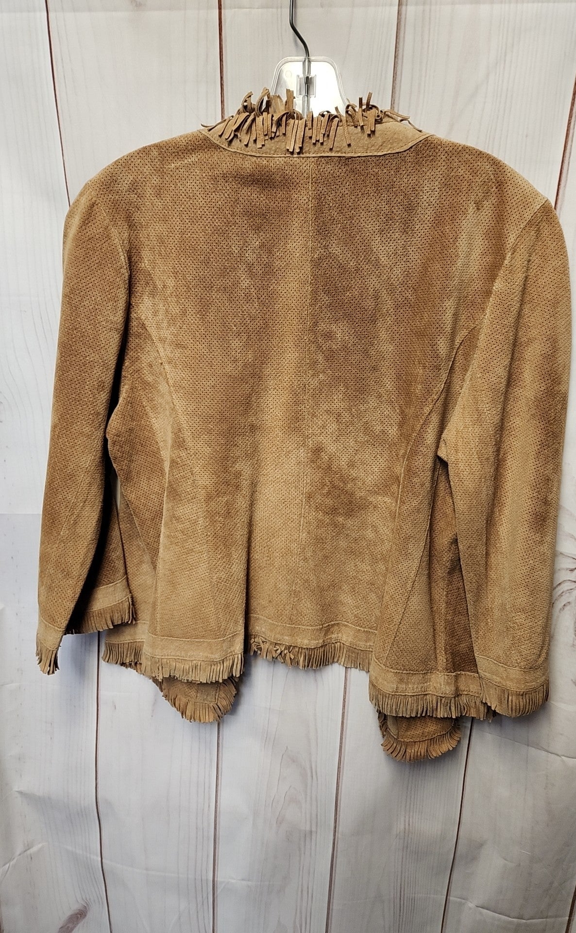 Chico's Women's Size 1 = US M Tan Leather Cardigan