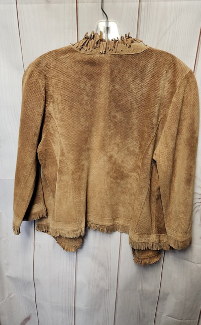 Chico's Women's Size 1 = US M Tan Leather Cardigan