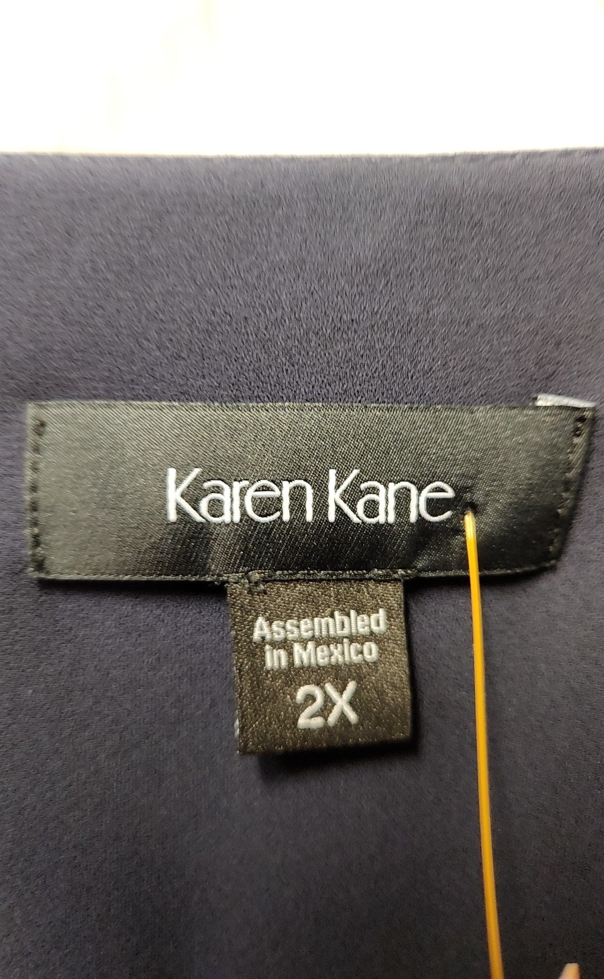 NWT Karen Kane Women's Size 2X Navy 3/4 Sleeve Top