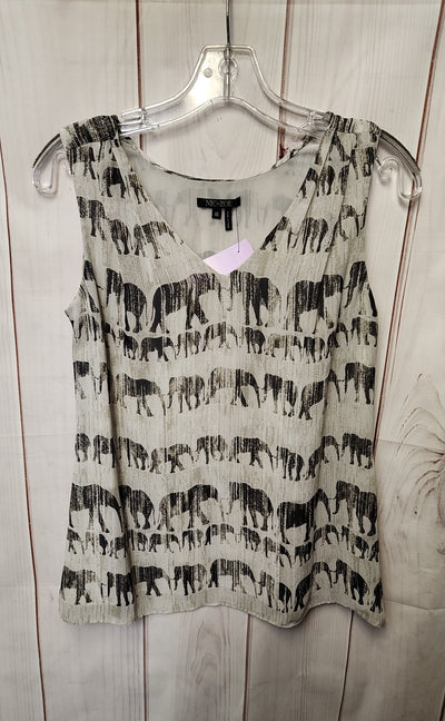 Nic & Zoe Women's Size XS Gray Animal Print Sleeveless Top