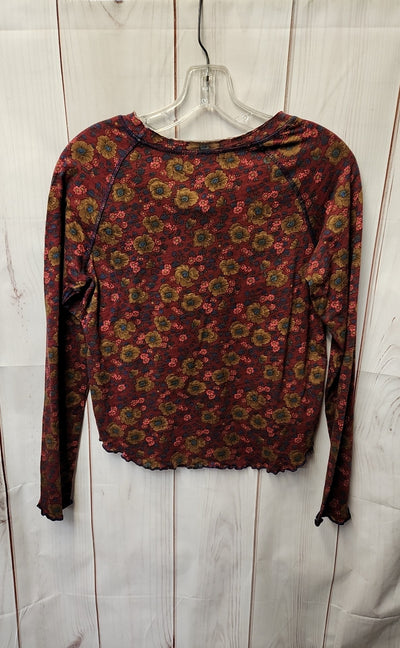 Naturalife Women's Size S Pink Floral Long Sleeve Top