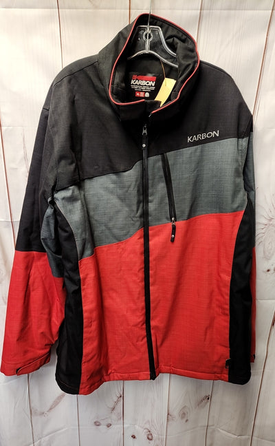 Karbon Men's Size XL Black & Red Jacket