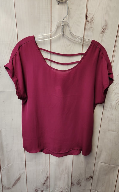 Pink Rose Women's Size L Pink Short Sleeve Top