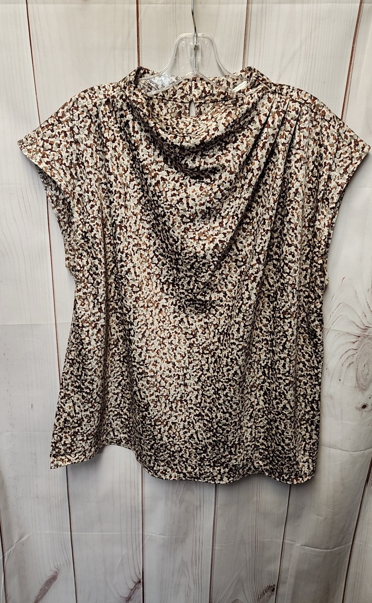 Ann Taylor Women's Size XL Brown Short Sleeve Top