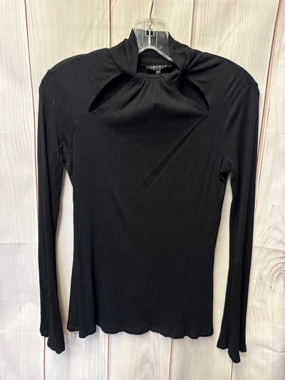 1. State Women's Size XS Black Long Sleeve Top