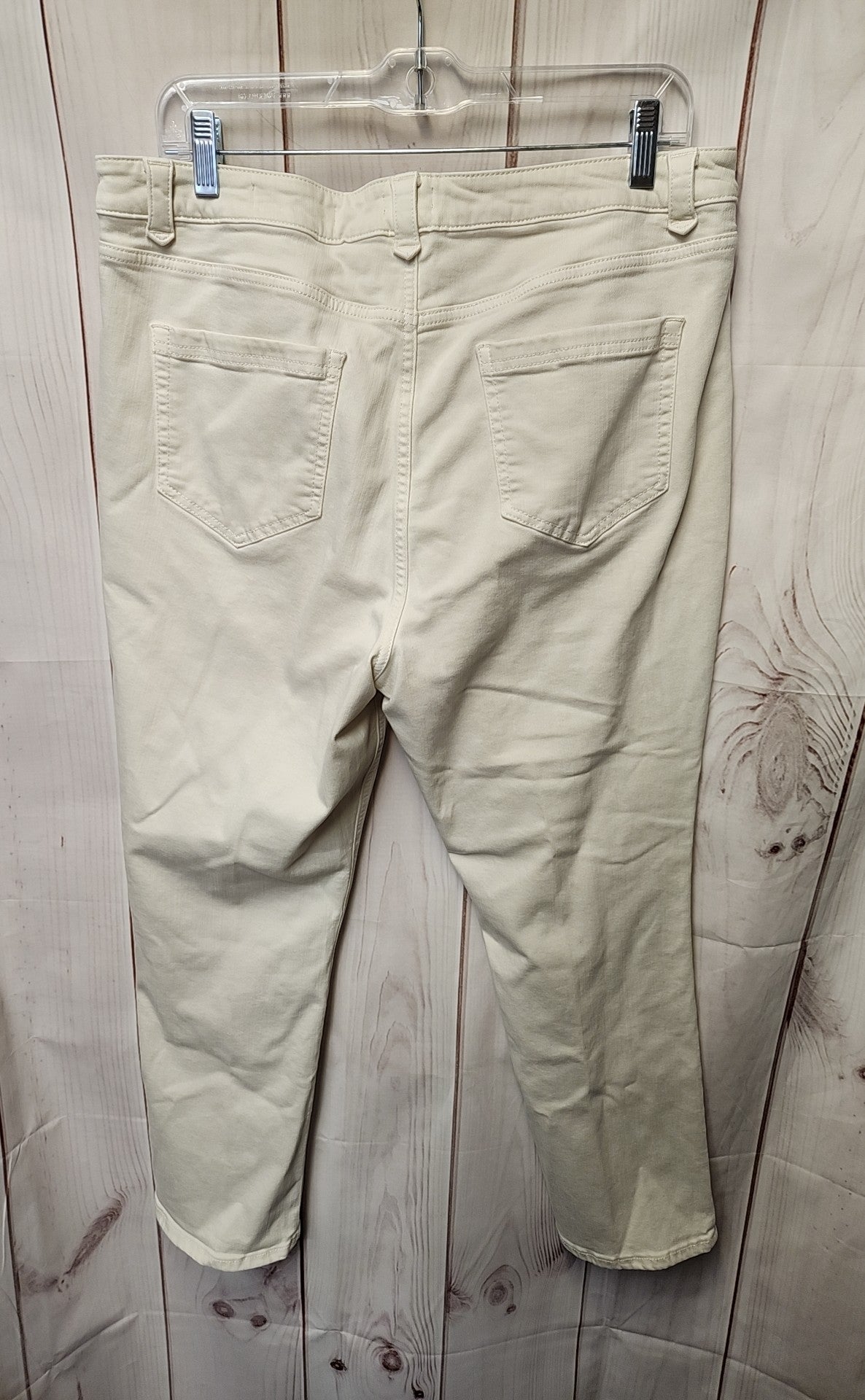 J Jill Women's Size 32 (13-14) White Jeans Demi Boot Cut Ankle