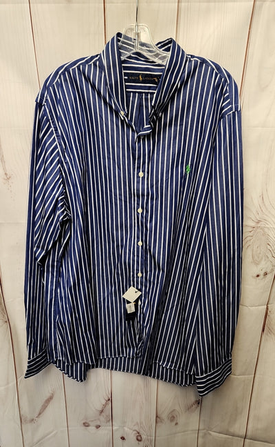 NWT Ralph Lauren Men's Size XXL Blue Shirt