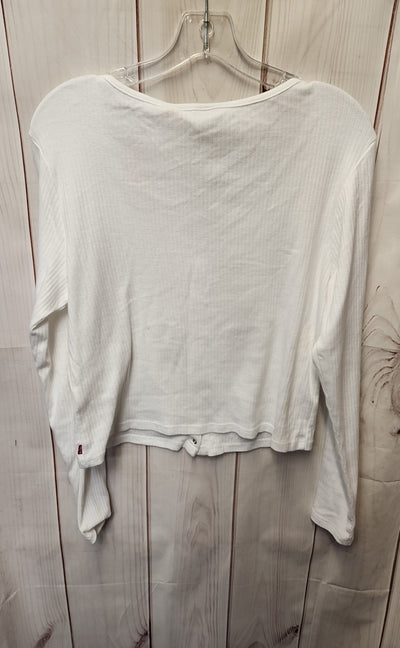 Levis Women's Size XL White Long Sleeve Top