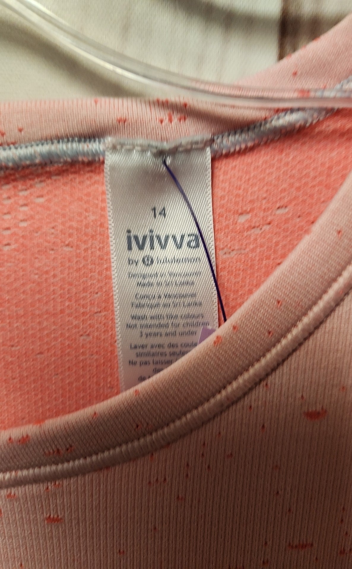 Ivivva - Lululemon Girl's Size 14 Pink Shirt