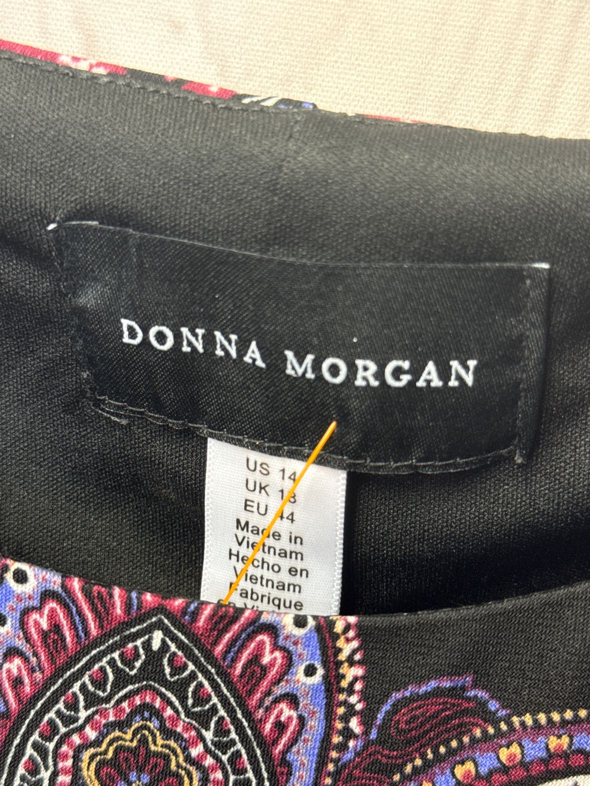 Donna Morgan Women's Size 14 Black & Red Dress
