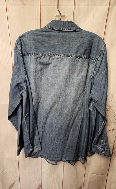 NWT J Jill Women's Size XL Blue Long Sleeve Top