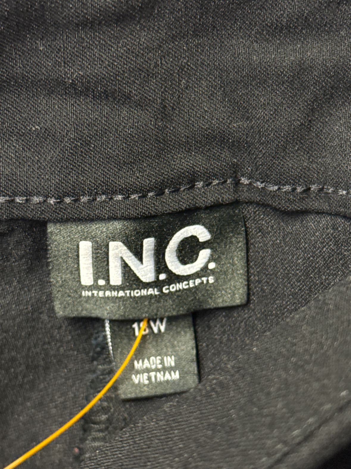 INC Women's Size 18 Black Pants