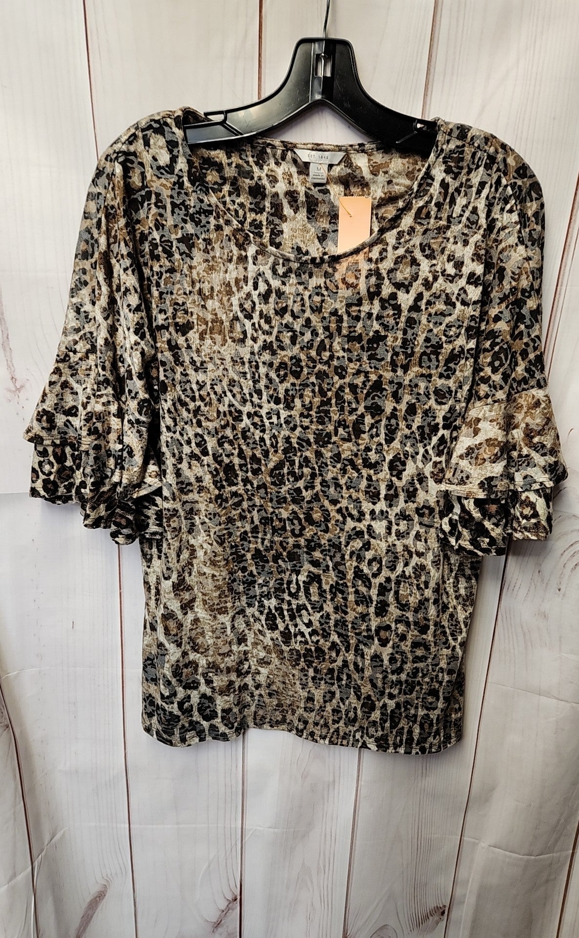 C Women's Size M Brown Short Sleeve Top
