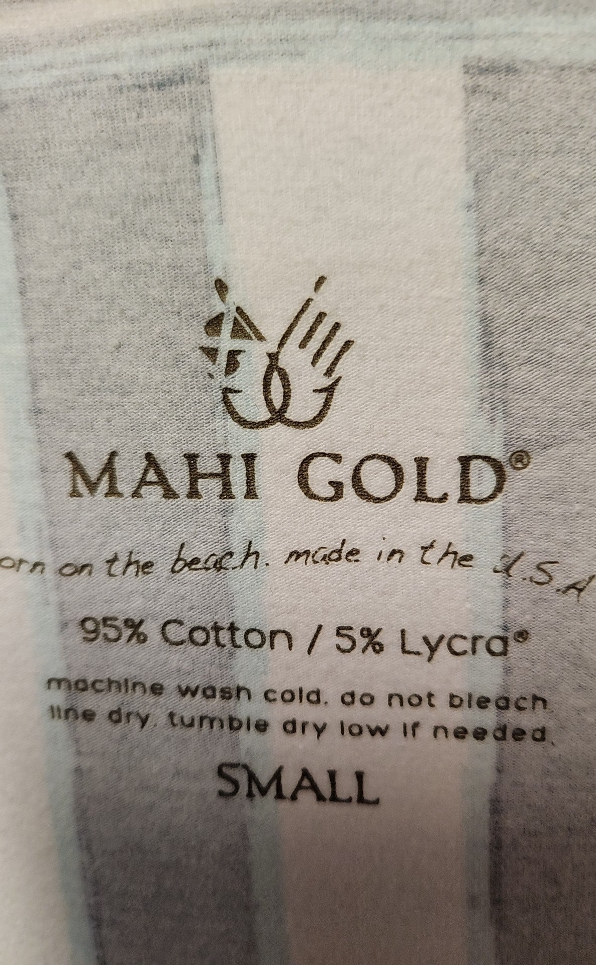 Mahi Gold Women's Size S Blue & White Dress