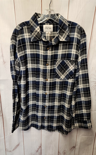 Field & Stream Men's Size L Navy Shirt