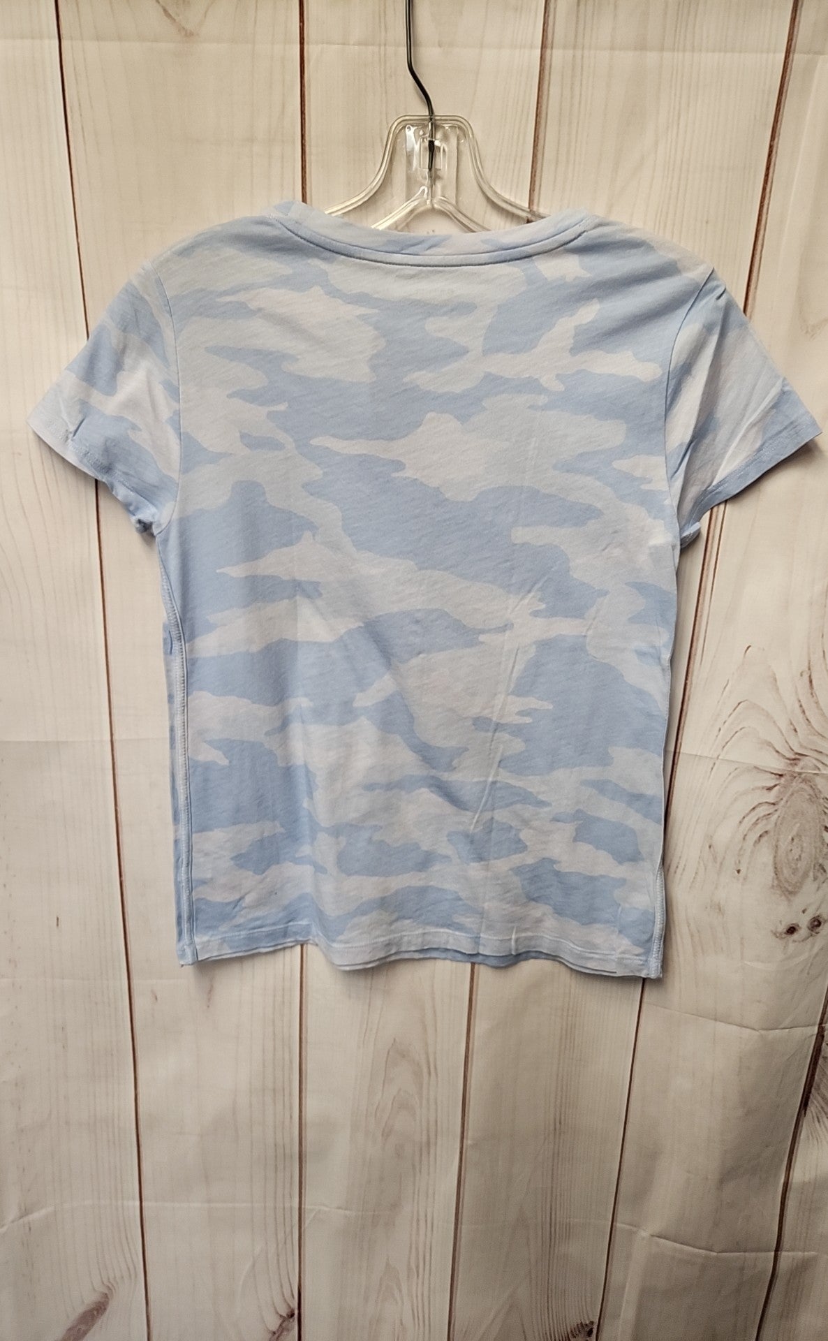 Athleta Women's Size XS Blue Camo Short Sleeve Top