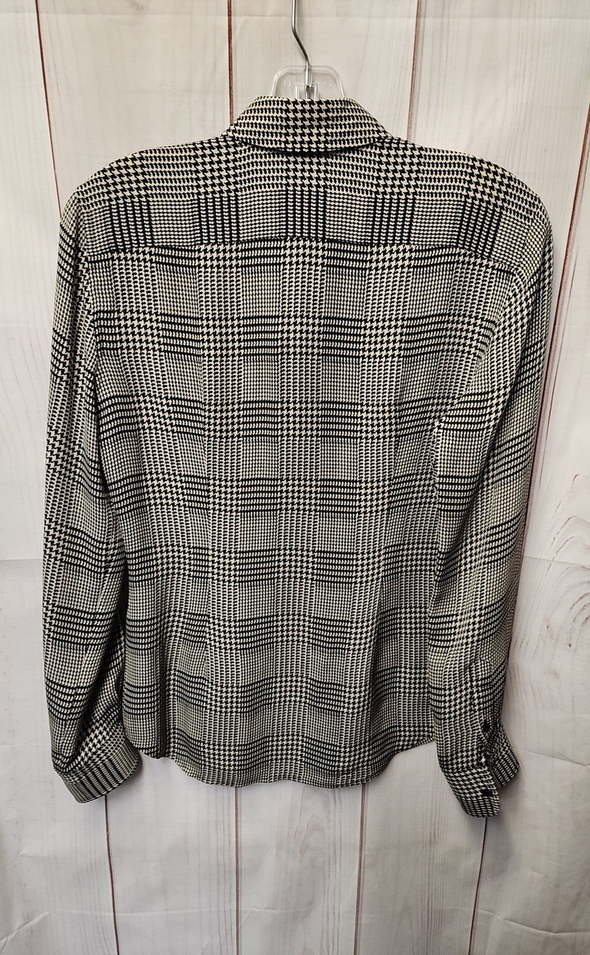 Ralph Lauren Black Label Women's Size 4 Black & Beige Silk Long Sleeve Top