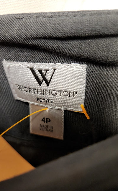 Worthington Women's Size 4 Petite Black Skirt