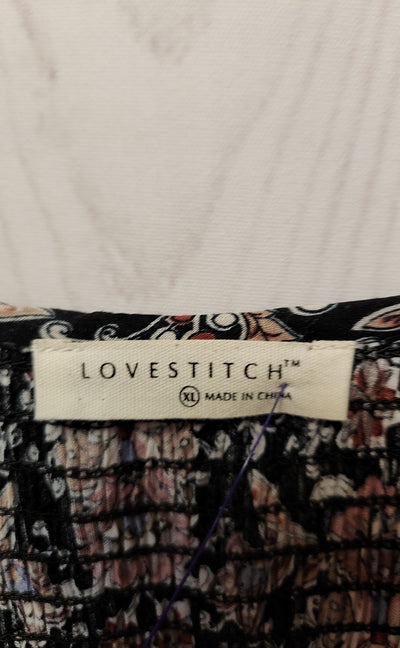 Lovestitch Women's Size XL Black Floral Dress